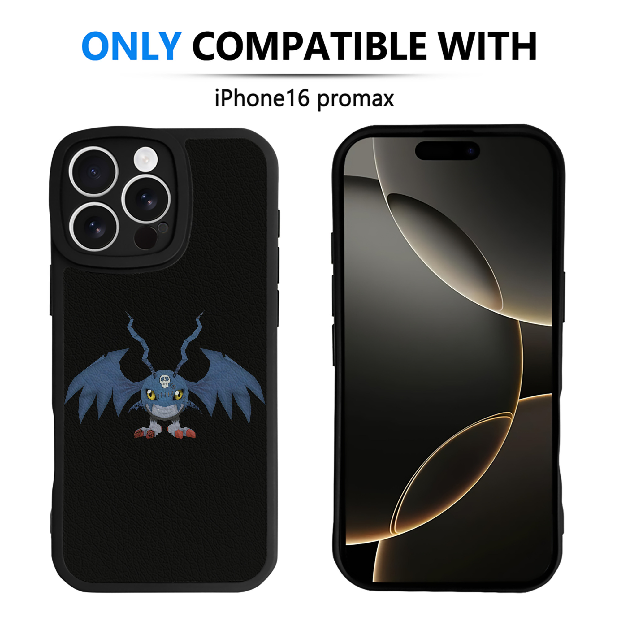（画像用） Digimon デジタルモンスター/デジモン 【iPhone 16シリーズ対応】シリコンスマホケース（レザー調） 材質：シリコン